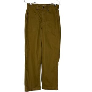 NWOT Madewell The Perfect Vintage Wide Leg Pant Fairy Grunge Olive Green 25